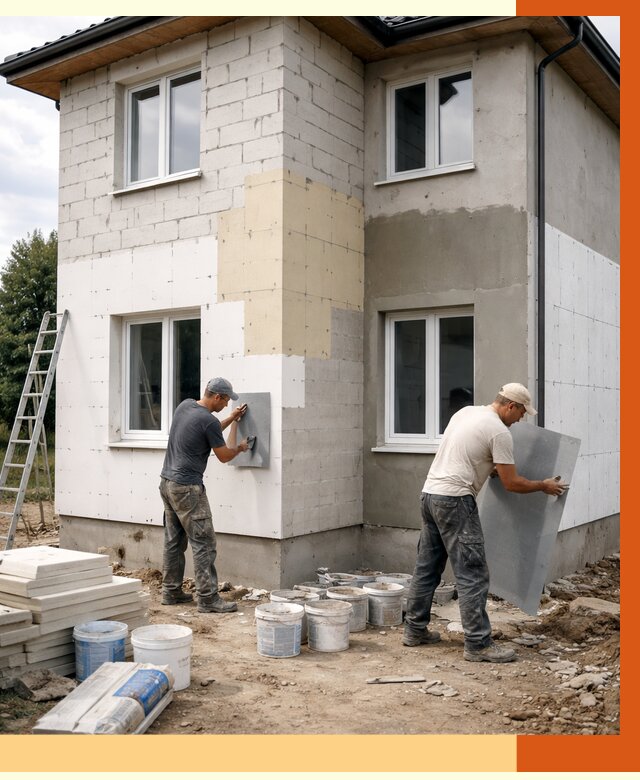 Утепление дома из газобетона в Новочеркасске от 4298 руб./м² — заказать у ТепломастерНвч